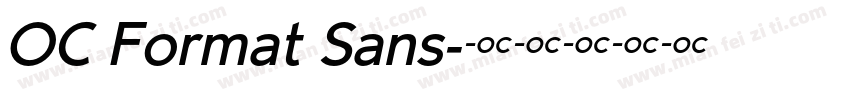 OC Format Sans字体转换